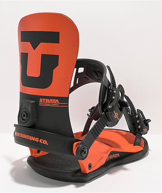 Union Strata Orange Snowboard Bindings 2023