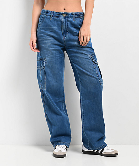 【DISCERNMENT】Union Balance Zip Cargo Denim Unionbay Jayde Rigid Denim Cargo Jeans | Zumiez