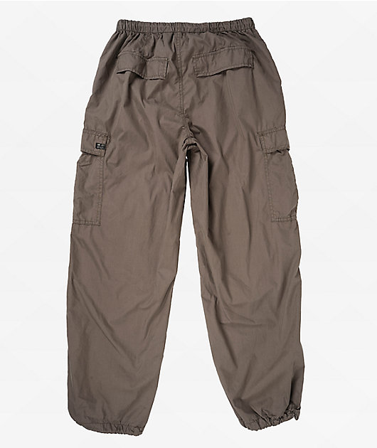 【BAON】Sid Button Nylon Cargo Pants Casual Style Nylon Pants - Snap Button Side Zipper Detail