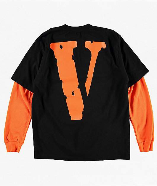 VLONE Friends Black & Orange 2fer Long Sleeve T-Shirt | Zumiez