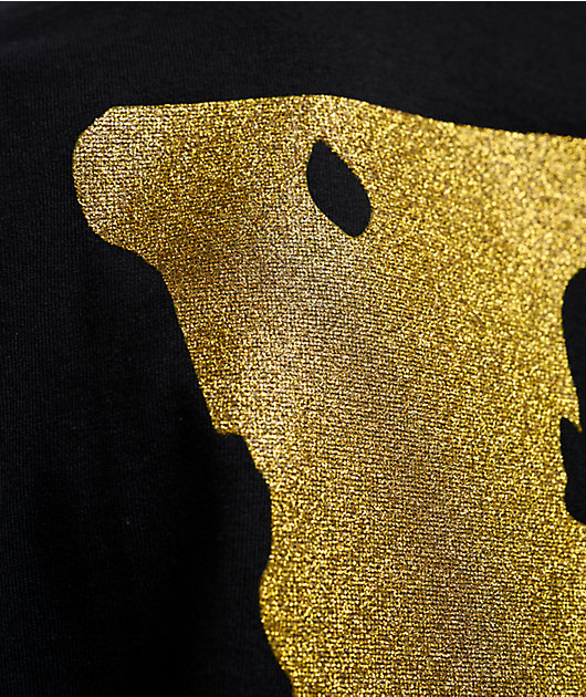 VLONE Friends Gold Glitter & Black T-Shirt
