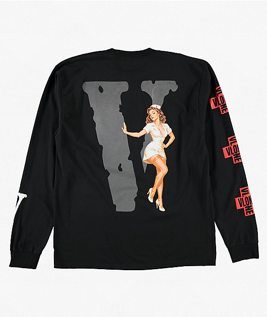 VLONE Friends Nurse Black Long Sleeve T-Shirt
