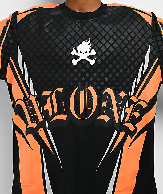 VLONE Moto Black & Orange Long Sleeve T-Shirt