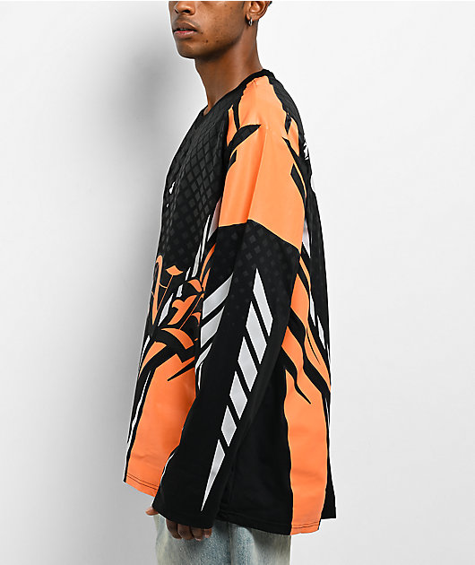 VLONE Moto Black & Orange Long Sleeve T-Shirt
