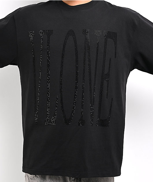 VLONE Murdered Out Rhinestone Black T-Shirt