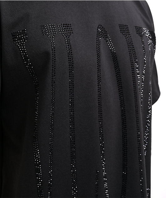 VLONE Murdered Out Rhinestone Black T-Shirt