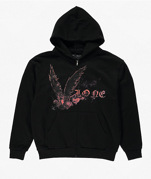 VLONE Smoke Angel Black Zip Hoodie