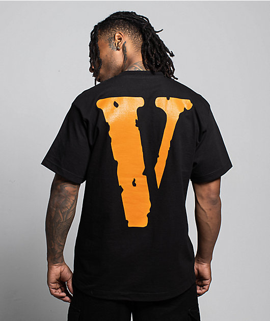 トップス vlone VLONE Staple Orange & Black T-Shirt | Zumiez
