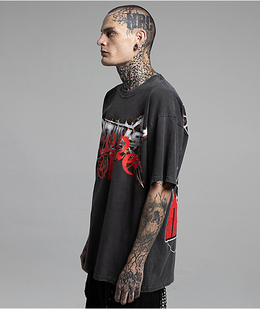 VLONE x LOSTHILLS Animal Black Wash T-Shirt | Zumiez