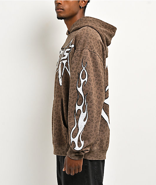 VLONE x LOSTHILLS Leopard Brown Hoodie