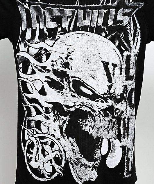 確実正規品・極美品　VLONE ヴィローン　スカル　ロンT 骨 VLONE x LOSTHILLS Skull Black Thermal Long Sleeve T-Shirt | Zumiez