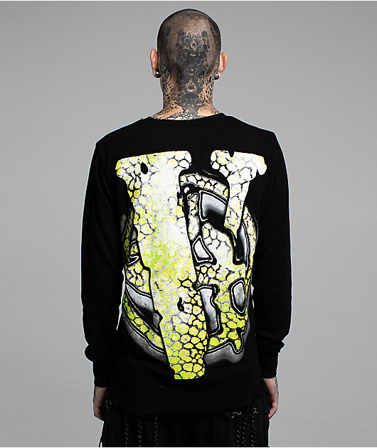 VLONE x LOSTHILLS Slime Grey Wash Thermal Long Sleeve T-Shirt | Zumiez