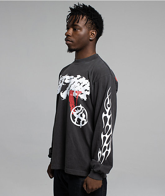VLONE カモフラージュ 長袖カットソー VLONE x LOSTHILLS Smoke Black Long Sleeve T-Shirt | Zumiez