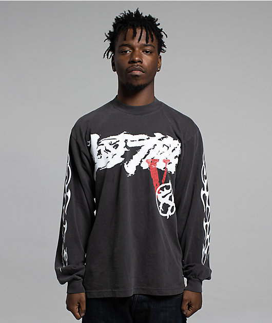 VLONE x LOSTHILLS Smoke Black Long Sleeve T-Shirt | Zumiez