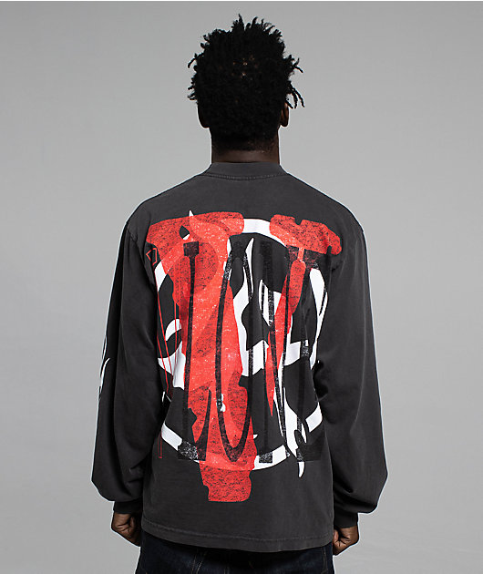 VLONE x LOSTHILLS Smoke Black Long Sleeve T-Shirt | Zumiez