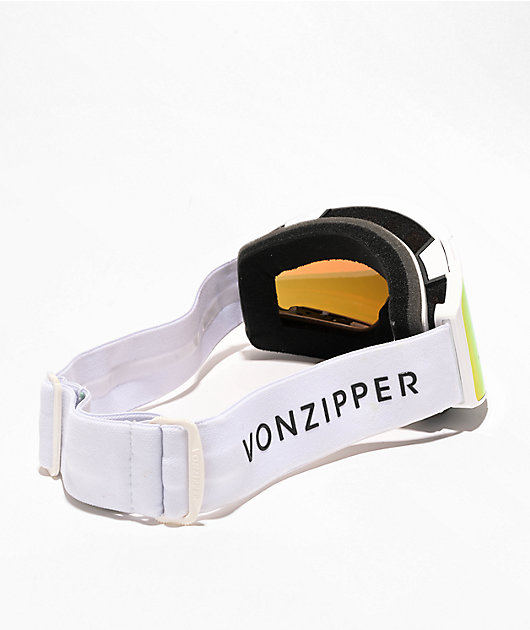 VONZIPPER Capsule White & Fire Chrome Snowboard Goggles | Zumiez