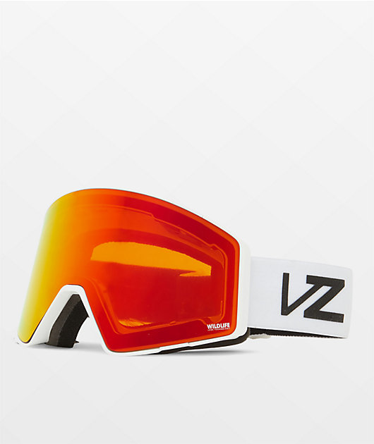 VONZIPPER Capsule White & Fire Chrome Snowboard Goggles | Zumiez