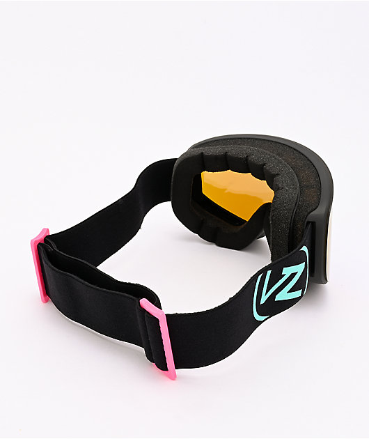 VONZIPPER Encore Neon Miami Black Satin & Quasar Chrome Snowboard Goggles