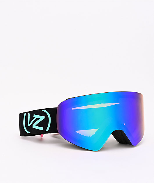 VONZIPPER Encore Neon Miami Black Satin & Quasar Chrome Snowboard Goggles