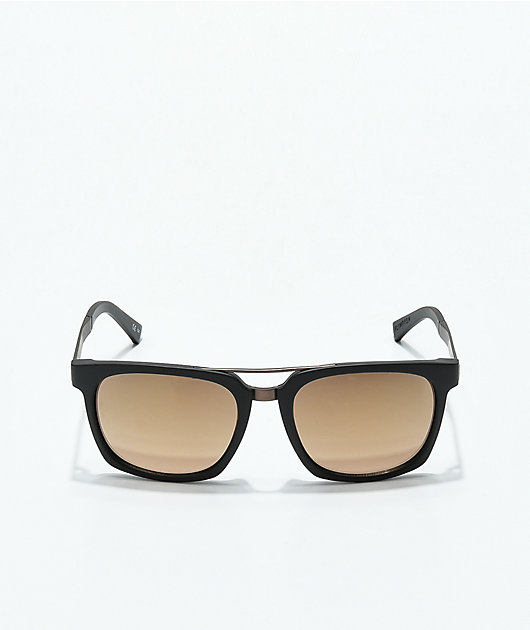 VONZIPPER Plimpton Black Satin & Rust Sunglasses