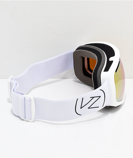 VonZipper Sizzle Snow Goggle,White Gloss Frame/Gold Chrome Lens,One Size