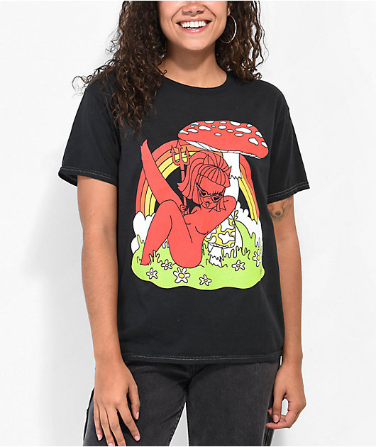 Valfre Lucy Mushroom Black T-Shirt