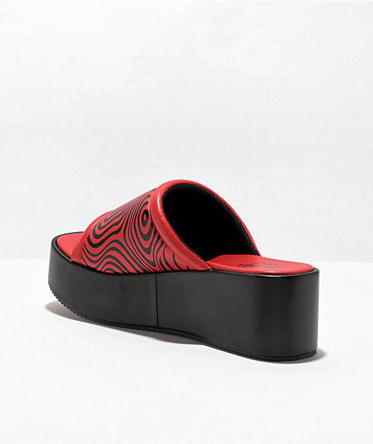 Valfre Lucyd Dreams Red Black Sandals Zumiez