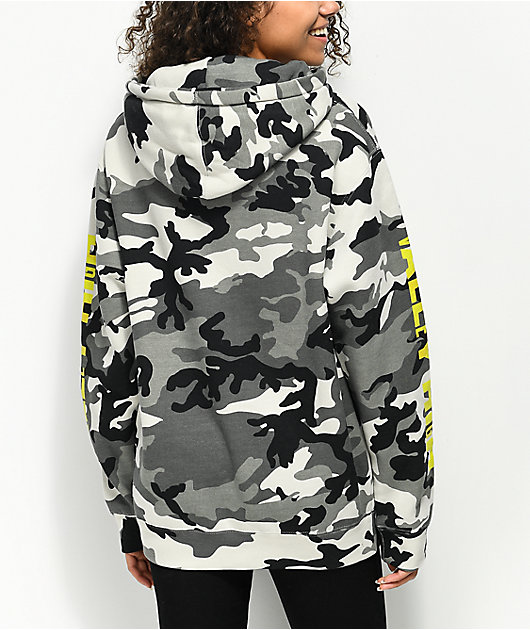 gray camo hoodie