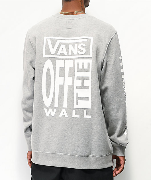 V/SUAL Men's Crew Sweaters Against The Wall in Heather Grey