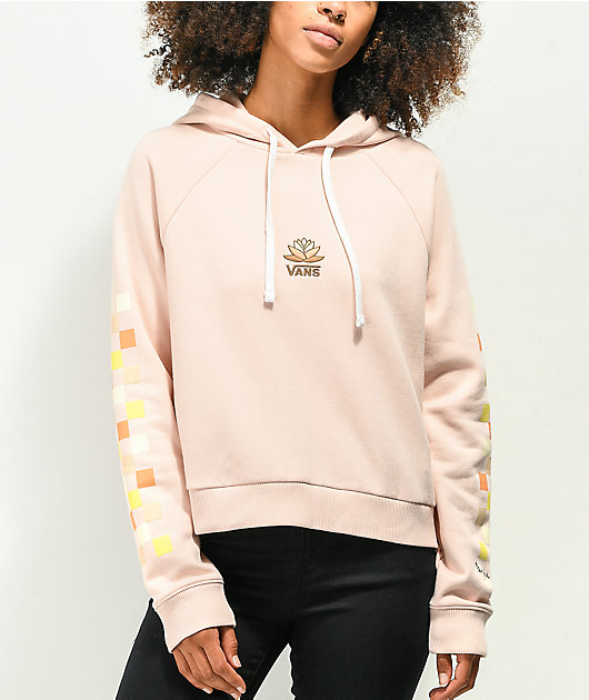 Vans Angie Marino Peach Crop Hoodie Zumiez