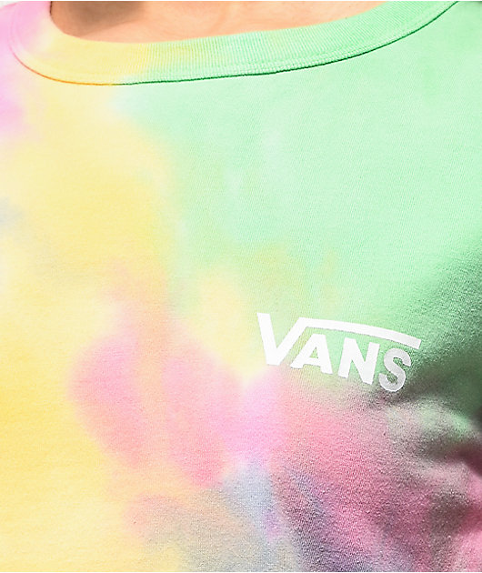 Vans Aura camiseta tie dye rosa y verde | Zumiez