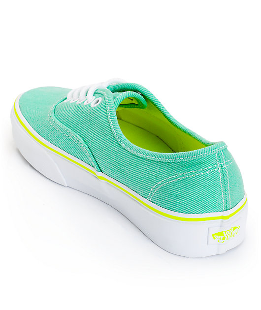 vans aqua green