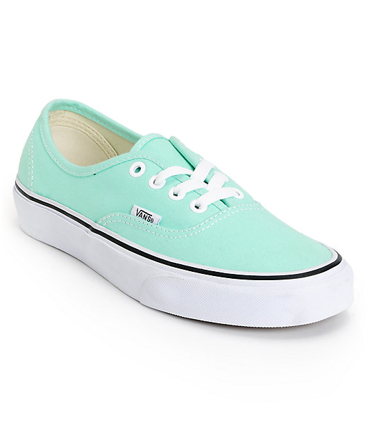 mint and grey vans