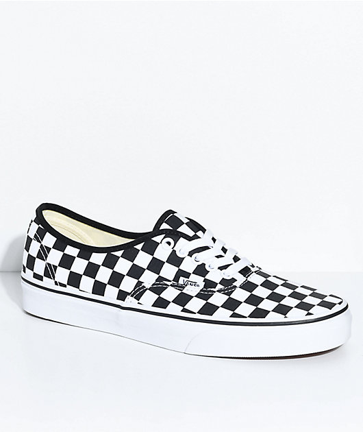 black and white checkered vans size 5