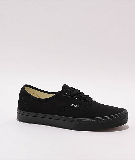 Vans Authentic Black Canvas Skate Shoes