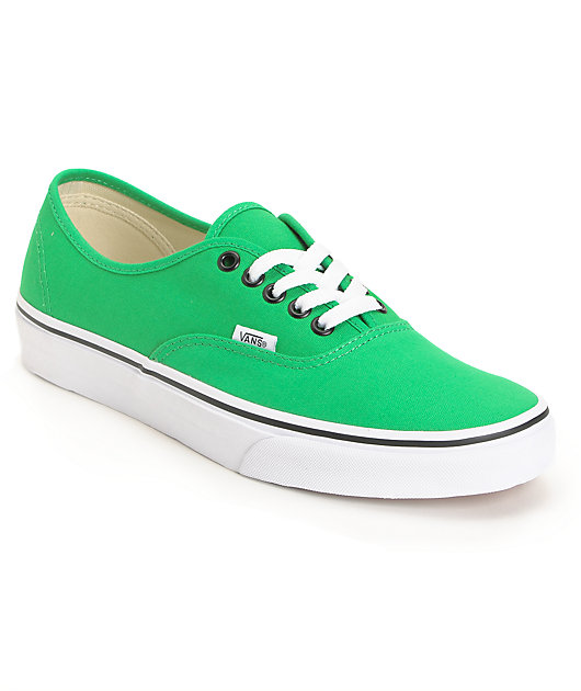 Vans Authentic Bright Green Skate Shoes 