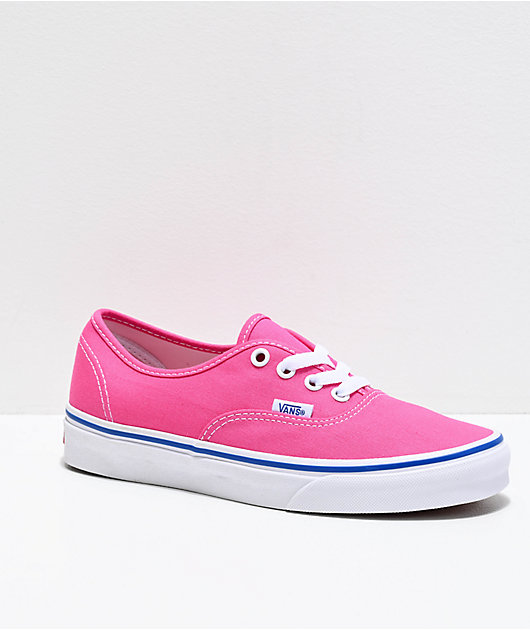 Vans Authentic Carmine Rose, White & Blue Skate Shoes انارة ايكيا