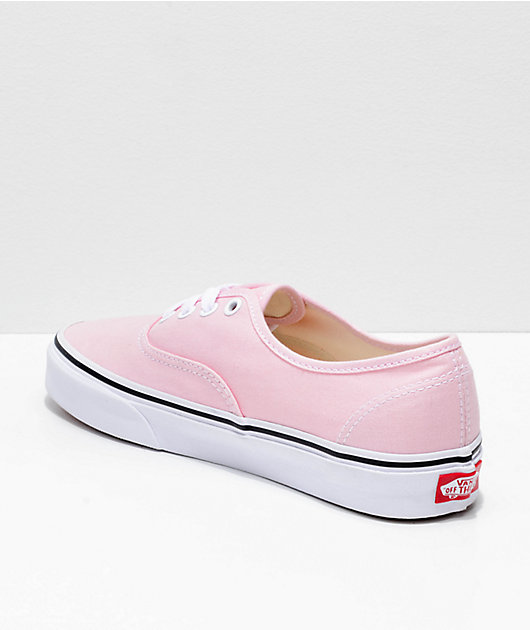 pink and white vans shoes