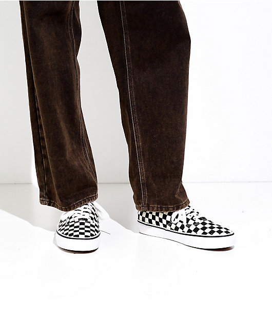 Vans Authentic Checkerboard Black & Off White Skate Shoes video