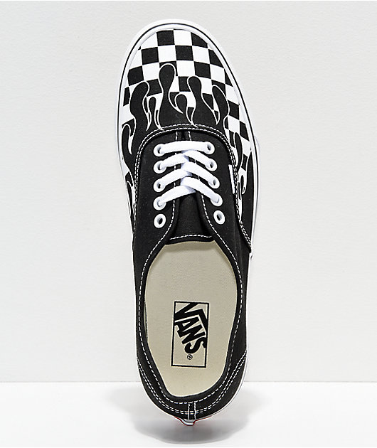 vans with checkerboard flames