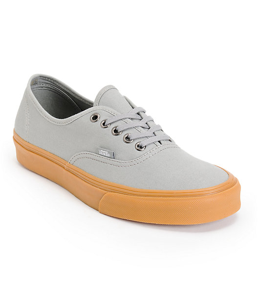 Vans Frost Grey & Gum Skate Shoes | Zumiez