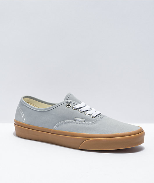 Vans Authentic High Rise Grey, White, & Gum Skate Shoes