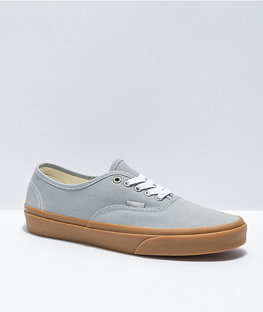 Vans Authentic High Rise Grey White Gum Skate Shoes Zumiez