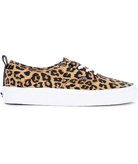 white and leopard print vans