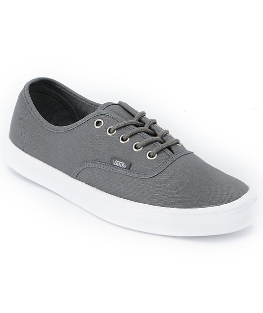 Vans Authentic Lite Grey & White Skate Shoes