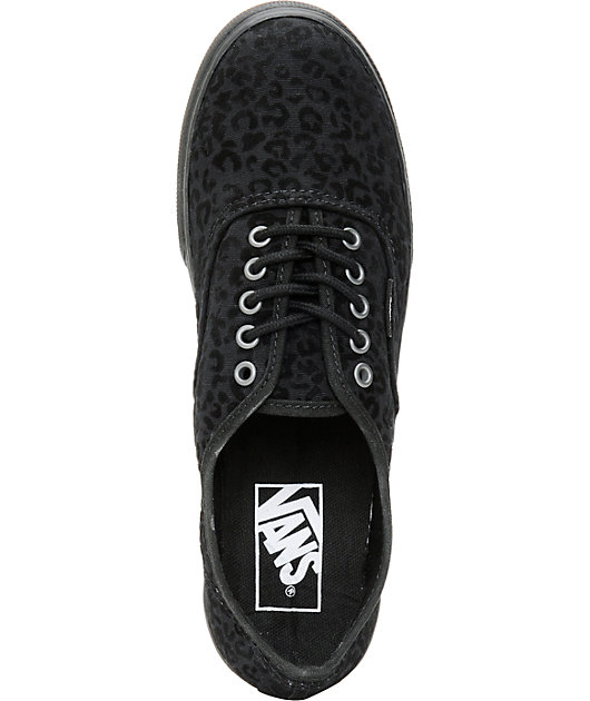 vans black cheetah print shoes