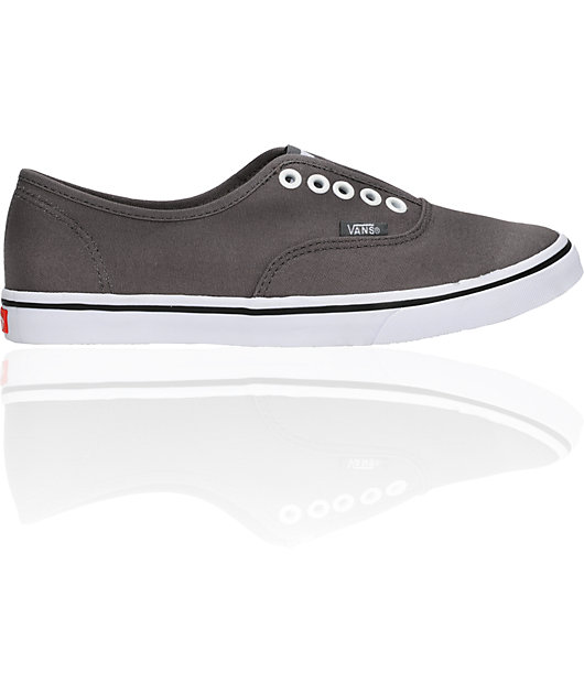 vans authentic lo pro skate shoe gray