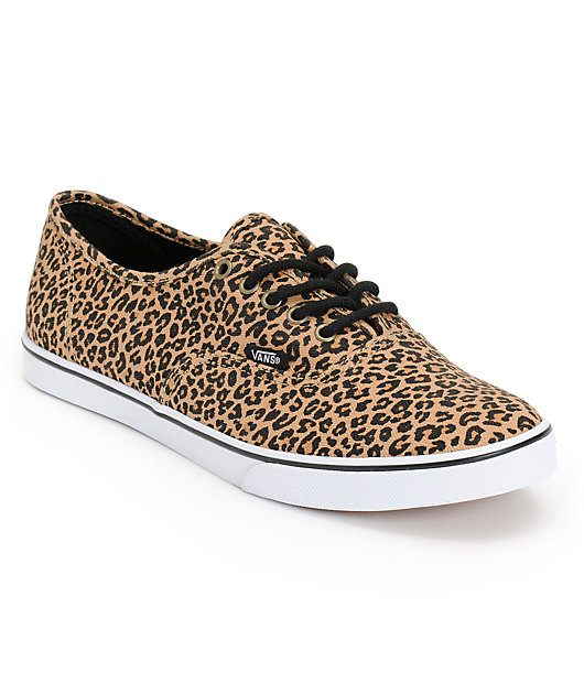 Vans Authentic Lo Pro Leopard Herringbone Shoes | Zumiez
