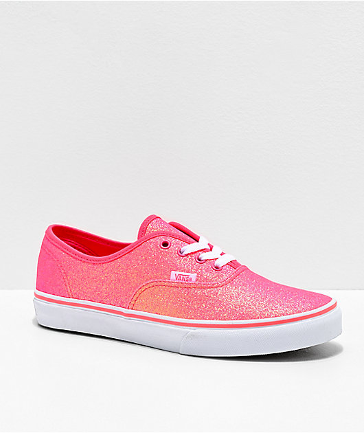 pink glitter vans shoes