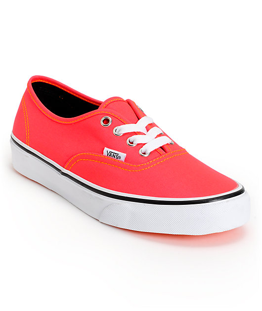 Vans Authentic Neon Red \u0026 Orange Shoes 